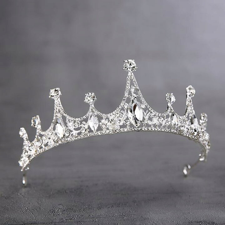楽天市場 ウェディング ヘッドドレス アクセサリー ティアラ 王冠 クラウン シルバー ダイア風 ティアドロップ ラインストーン 結婚式 二次会 花嫁 ブライダル 髪飾り ヘッド アクセ おしゃれ 上品 かわいい シルバー 合金 パーティー アイテム 小物 華やか キラキラ
