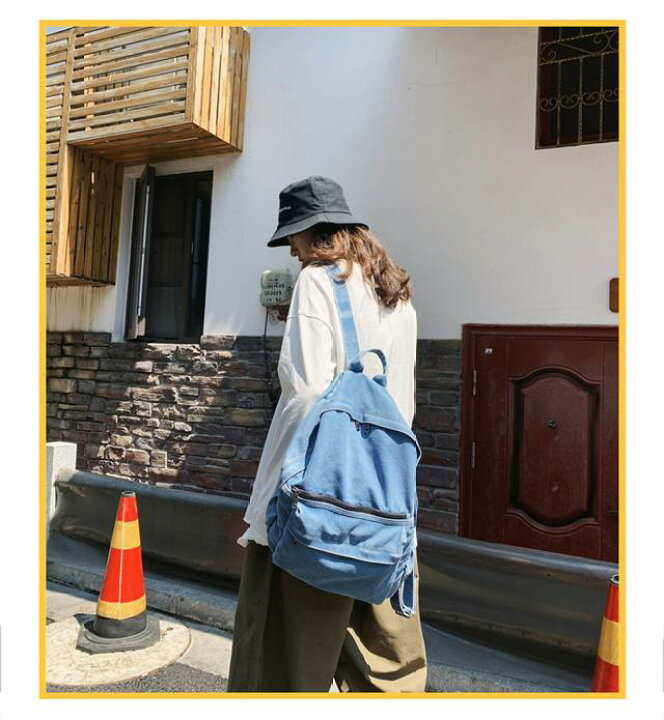 楽天市場 一部即納 リュック レディース デニム おしゃれ 通学 かわいい バッグ かばん 鞄 リュックサック シンプル 大容量 カジュアル デニム きれいめ スクールバッグ ショルダー 肩掛け デニム レトロ 便利 春 夏 秋 冬 10代 代 30代 40代 個性的 トレンド