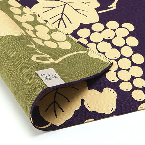京の両面おもてなし 中巾 風呂敷 約50cm葡萄 ぶどう(葡萄色-ぶどういろ)