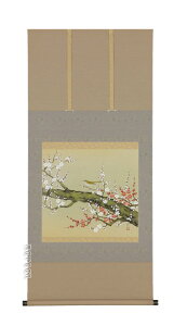 掛け軸/掛軸 梅に鶯(川島正行)【送料無料】【代引手数料無料】