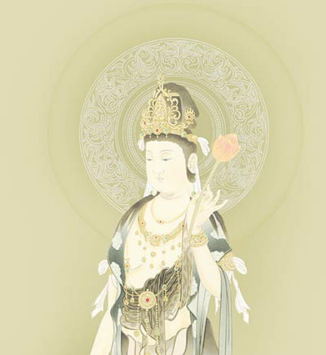 楽天市場】掛け軸／掛軸【観音様】雲上観音（鈴木 翠朋）【送料無料 