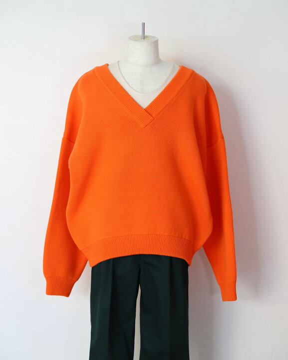 楽天市場】AMBERGLEAM Cotton V neck Sweater コットンVネックセーター 
