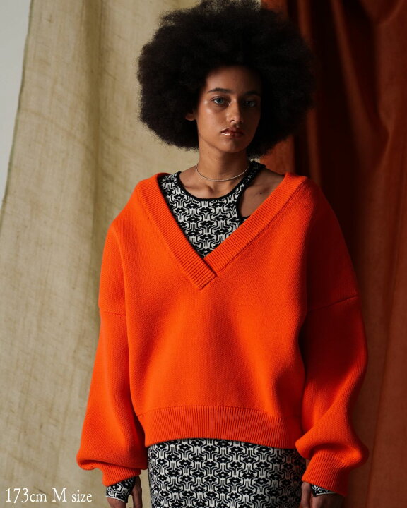 楽天市場】【エントリーでP7倍】AMBERGLEAM Cotton V neck Sweater 