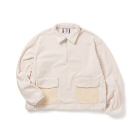 【セール 30%off】SON OF THE CHEESE Fleece Zip up(WHITE) サノバチーズ フリース ジャケット