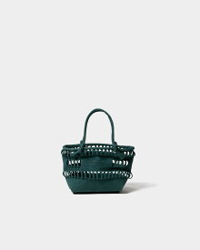 beautiful people konbu knit shopping busket bag S (dark green) ビューティフルピープル トートバック 24SSモデル