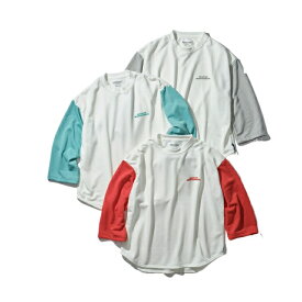 MOUNTAIN RESEARCH B.B. MTR4078 マウンテンリサーチ クルーネックカットソーバイカラー ベースボールT風 25ss