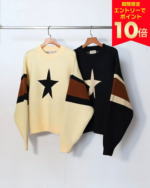 楽天市場】AMBERGLEAM Star Warm Sweater アンバーグリーム ニット 