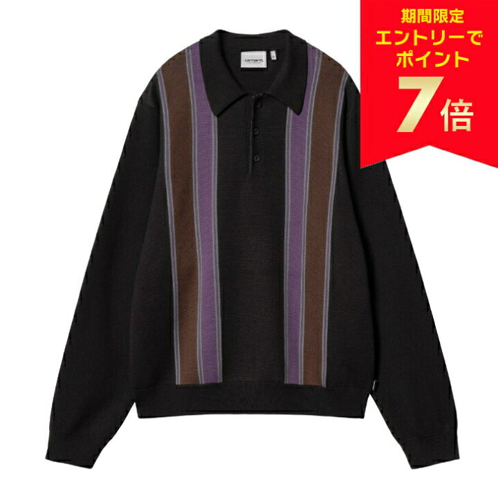 楽天市場】【エントリーでP7倍】CARHARTT WIP L/S ARLO POLO - Black 