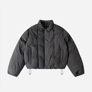 Dime Pleated Puffer (Charcoal)