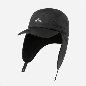 Dime Cursive Earflap Cap Black