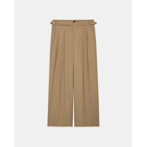 marka Recycled Polyester Non-Mulesed Wool Gabardine Two Tuck Military Trousers