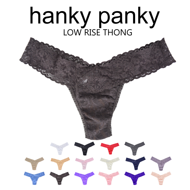 送料無料 40％OFFの激安セール Hanky panky ハンキーパンキーレースローライズソング LOW RISE THONG タンガ marquee ショーツ Tバック 4911 下着 一部予約 レディース