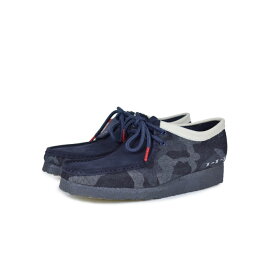 【●ポイント最大5倍！4/20限定！】クラークス ワラビーシューズ サシコ CLARKS WALLABEE SHASHIKO 26168843 DENIM BLUE SYN デニムブルーシン メンズ ブーツ シューズ 靴 本革 スエード 【mqe】