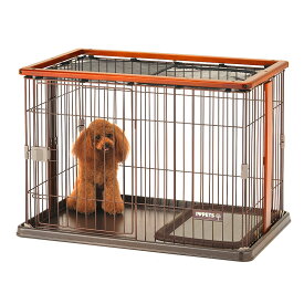 ボンビアルコン ウッドワンサークルブラウン 犬用 サークル 室内犬 室内サークル 木目調 [trmt]