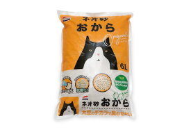 コーチョー ネオルーライフネオ砂おからオーガニック6L 猫用 おから 猫砂 トイレ砂 消臭 自然素材 お掃除ラクラク 国産 [trmt]