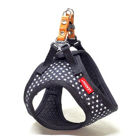 LEADOGスターソフトハーネスSMブラック 星柄 犬用胴輪 散歩 ハーネス 小型犬 [trmt]