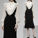 マーメイドワンピース マーメードワンピース お呼ばれ 韓国 ロング レース 長袖 タイト 量産型 地雷系 ワンピース 服 黒 フェミニン ガーリー 清楚 お嬢様系 レディース フリル 春 秋 ロング丈 可愛い バルーン袖 きれいめ 上品 レトロ ティアード