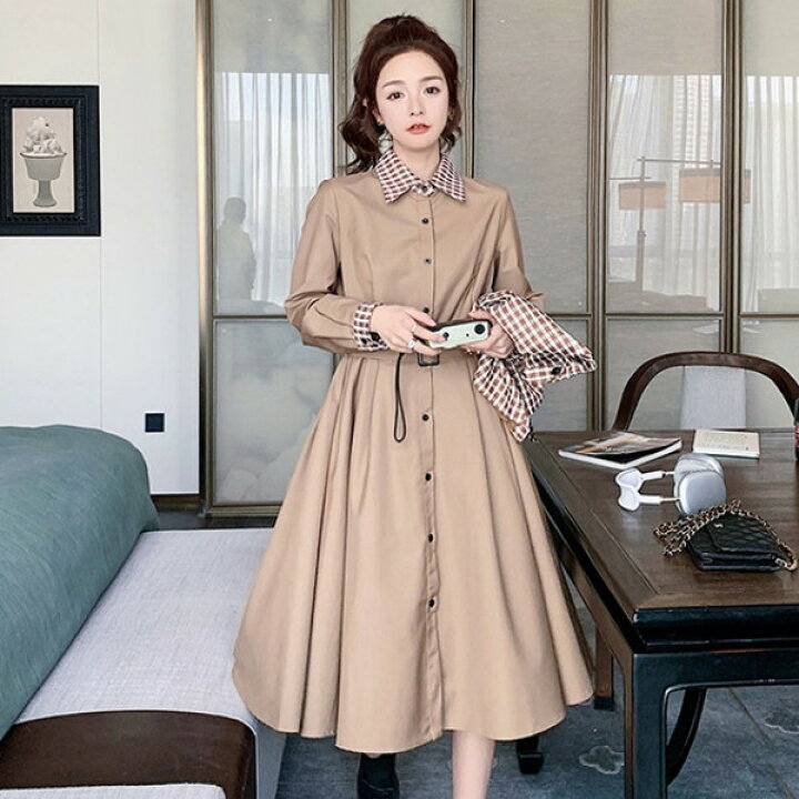 楽天市場】シャツワンピース シャツドレス ロングシャツワンピース 