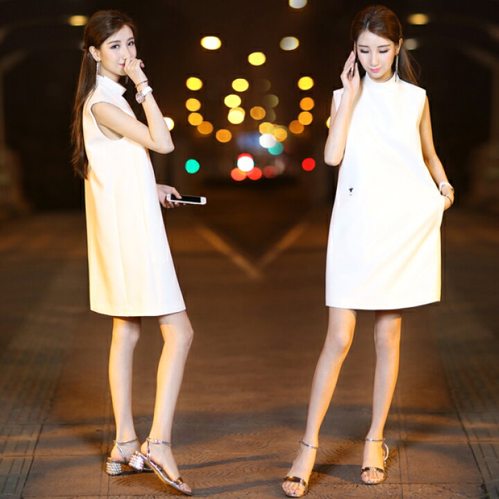 楽天市場 ワンピース ショート丈 ミニ丈 シンプルコーデ 無地 蜂マーク 可愛い 韓国服 オルチャン 上品 レディース ホワイト ホワイトコーデ 蜂 ワンポイント 薄手 透けない ノースリーブ きれいめ 清楚 リゾート バカンス 春 夏 旅行 ルームウェア Xs S M L Xl