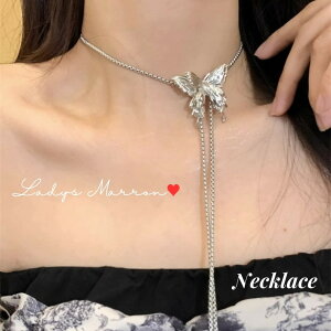 蝶ネックレス 蝶々ネックレス バタフライネックレス ネックレス Y2Kネックレス ストリートネックレス かっこいいネックレス ユニセックス レディース 女性 カジュアルネックレス 高校生 中