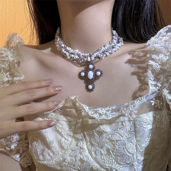 楽天市場】ネックレス y2k シルバーネックレス シルバーアクセサリー 