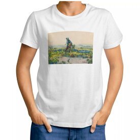 お得なクーポン 送料無料 Tシャツ メンズ おしゃれ 厚手 大きいサイズ 半袖 フルプリント ダブルステッチ ハンドメイド 丸洗いOK 8サイズ 世界のアート作品 ウィンスロー・ホーマー 農家の少年になるために