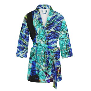 お得なクーポン 送料無料 725#14(レディースバスローブ) レディースバスローブ レディース アート カラフル 抽象 ユニーク 個性的 スタイリッシュ お洒落 ミマキボクカ ★★★
