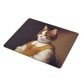 マウスマット マウスパッド ゲーミング パソコン 周辺機器 マット パッド 疲労軽減 おしゃれ 手首 軽量 送料無料 mozemoze 猫の肖像画 A