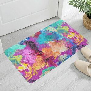 お得なクーポン 送料無料 一周周って人生 Takenao Wada ART(ふんわりドアマット) ふんわりドアマット ユニセックス ホームデコレーション アート 抽象画 現代アート ART ★★★