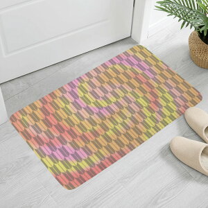 お得なクーポン 送料無料 YAGASURI【2】(ふんわりドアマット) ふんわりドアマット ユニセックス ホームデコレーション アート カラフル 和風 矢絣 暖色 縁起物 矢がすり 矢絣模様 伝統文様