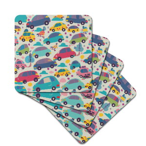 お得なクーポン 送料無料 かわいい車たち(ラバーコースター) ラバーコースター ユニセックス アクセサリー 全て かわいい 車 car 自動車 くるま 松浦はれ ★★★