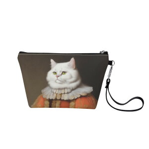 お得なクーポン 送料無料 猫の肖像画 B(コスメポーチ) コスメポーチ ユニセックス バッグ 動物 絵画 猫 ねこ 油絵 個性的 生き物 肖像画 美術 貴族 . mozemoze . ★★★