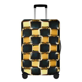 お得なクーポン 送料無料 スーツケースカバー キャリーバッグ ラゲッジカバー トランク 旅行用品 トラベル S M L XL サイズ おしゃれ プレゼント ギフト masaru21 ゴールドのマトリクス
