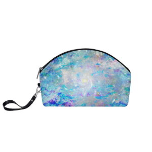 お得なクーポン 送料無料 Botanical Universe(丸型コスメポーチ) 丸型コスメポーチ レディース バッグ アート グリーン ブルー ボタニカル 植物 自然 綺麗 星 宇宙 ユニーク 個性的