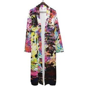 お得なクーポン 送料無料 725#111(メンズバスローブ) メンズバスローブ メンズ アート 抽象 ユニーク 個性的 スタイリッシュ お洒落 アナログ コラージュ デジタル アクリル画 アブストラクト