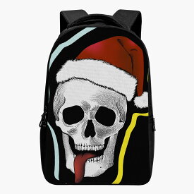 お得なクーポン 送料無料 サンタクロースの頭蓋骨 - Santa Claus Skull(バックパック) バックパック ユニセックス バッグ アート サンタクロース ロックンロール Skull 頭蓋骨 メリークリスマス