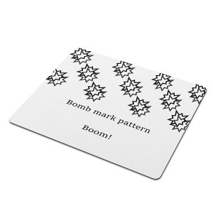 お得なクーポン 送料無料 爆弾マークアート(マウスマット) マウスマット ユニセックス アクセサリー アート 爆弾 originalアート megu ★★★
