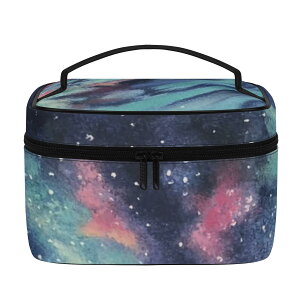 お得なクーポン 送料無料 流星群(レザーコスメバッグ) レザーコスメバッグ ユニセックス バッグ アート オリジナルアート megu ★★★