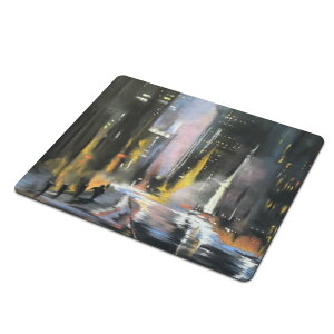 お得なクーポン 送料無料 街並みのネオン(マウスマット) マウスマット ユニセックス アクセサリー アート 街並み ネオン art オリジナル megu ★★★