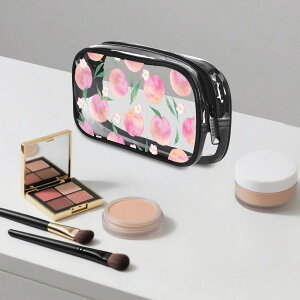 お得なクーポン 送料無料 もも日和(クリアペンケース) クリアペンケース ユニセックス バッグ アート かわいい 花 水彩 果物 手描き 桃 miho8599 ★★★