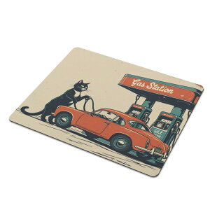 お得なクーポン 送料無料 猫とぎゃすすてーしょん(マウスマット) マウスマット ユニセックス アクセサリー 動物 猫 ギフト 贈り物 普段使い leojiro24 ★★★