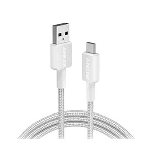 �i�܂Ƃ߁j �A���J�[�W���p�� ANKER 322 USB-C��USB-A �P�[�u���iUSB2.0�Ή��j 1.8m �z���C�g A81H6N21 1�{ �y×5�Z�b�g�z