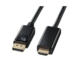 �i�܂Ƃ߁j �T�����T�v���C DisplayPort-HDMI�ϊ��P�[�u�� �u���b�N 1m KC-DPHDA10 1�{ �y×2�Z�b�g�z