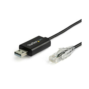 StarTech.com RJ45-USB Cisco�݊��R���\�[���P�[�u�� 1.8m �u���b�N ICUSBROLLOVR1�{
