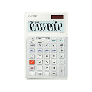 CASIO �l�ԍH�w�d�� �W���X�g�T�C�Y12�� �z���C�g JE-12D-WE-N