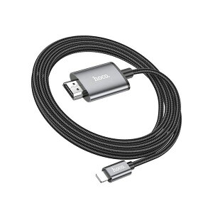 hoco. UA27 HDMI �ϊ��P�[�u�� for iOS iPhone�^iPad�p �ő�1920×1080P�o�͑Ή� �P�[�u����2.0m UA27-LH-BK
