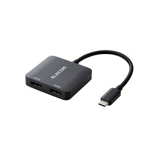 �G���R�� USB Type-C(TM) - HDMI(R)�ϊ��A�_�v�^�[ 2�|�[�g �u���b�N AD-CHDMI2BK2
