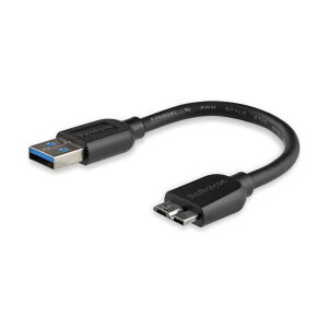 �i�܂Ƃ߁j StarTech.com Micro USB3.0 �X�����P�[�u�� 15cm Type A�i�I�X�j-Micro B�i�I�X�j �u���b�NUSB3AUB15CMS 1�{ �y×3�Z�b�g�z