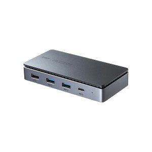 �T�����T�v���C USB Type-C�h�b�L���O�X�e�[�V���� HDMI�^VGA�E2��ʏo�͑Ή� �u���b�N USB-CVDK19