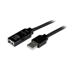StarTech.com USB2.0�A�N�e�B�u�����P�[�u�� Type A�i�I�X�j-Type A�i���X�j 5m �u���b�NUSB2AAEXT5M 1�{